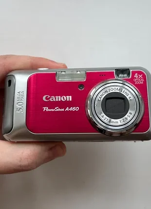 Вінтажний фотоаппарат камера canon powershot a460 рожевий (непрацює)