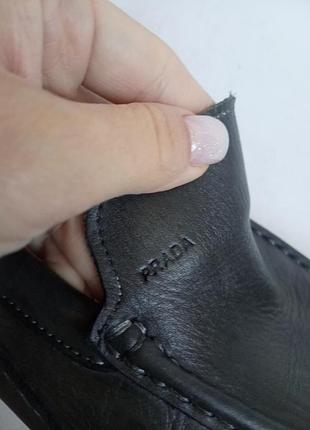 Кожаные мокасины prada 9