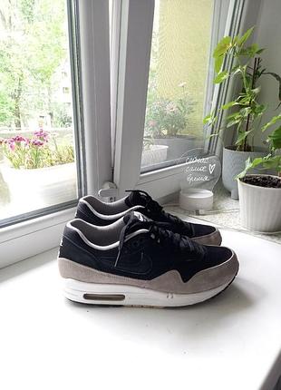 Nike air max 1 essential «black flint silver» (537383-021)