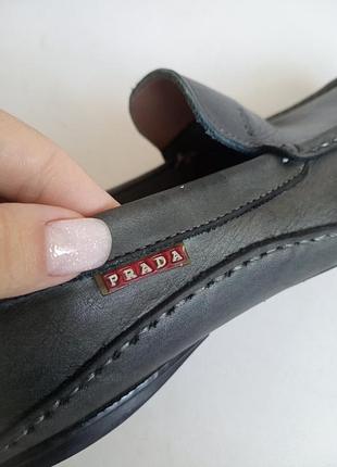 Кожаные мокасины prada 10