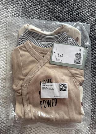 Набір дитячих боді h&m 0-1 місяць