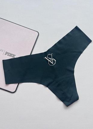 Бесшовные трусики трусы виктория сикрет victoria’s secret стразы