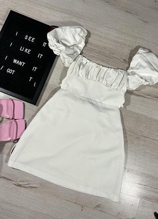 Натуральна міні сукня zara з відкритою спинкою