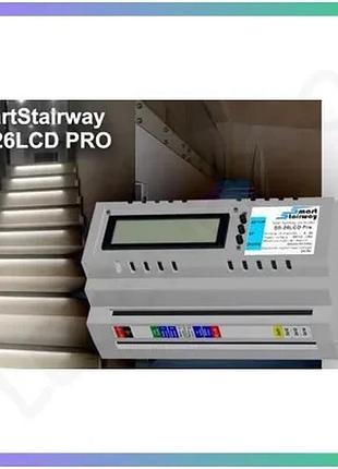 Комплект інтерактивного світлодіодного освітлення сходів smart stairway ss-26 lcd pro для безпечного освітлення сходів