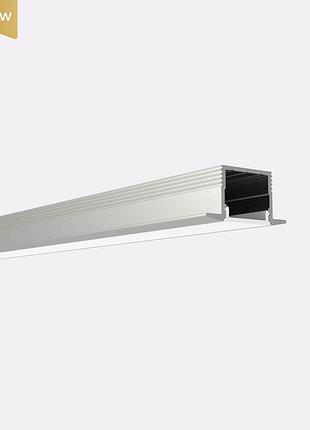 Led-профіль врізний анодований 2,5 метра комплект з розсіювачем заглушками для освітлення sku_be2513_2,5