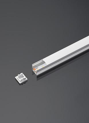 Led-профіль colors 2,5 метра білий алюмінієвий профіль для світлодіодних стрічок монтаж стельовий sku_ls1010_2,5(white)