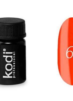 Кольорова гель фарба для дизайну нігтів kodi professional №60 червоний, 4мл (старий дизайн)