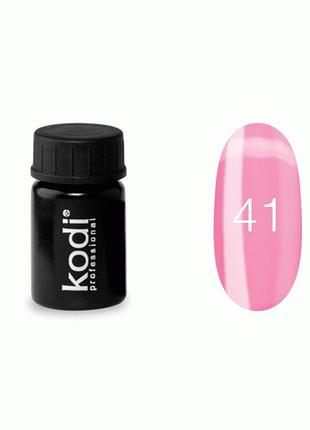 Цветная гель краска для дизайна ногтей kodi professional №41 розовый, 4мл (старый дизайн)