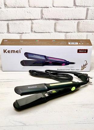 Утюжок плойка для выпрямления волос kemei km-2118