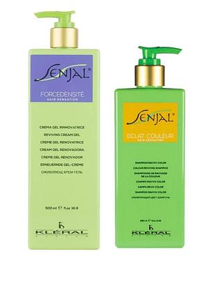 Набір для догляду за волоссям kleral ks senjal: маска reviving cream gel 500 мл + шампунь-гель colour reviving 250 мл