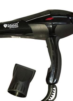 Фен для волосся salon professional sp7752 з іонізацією професійний 2300 w колір чорний