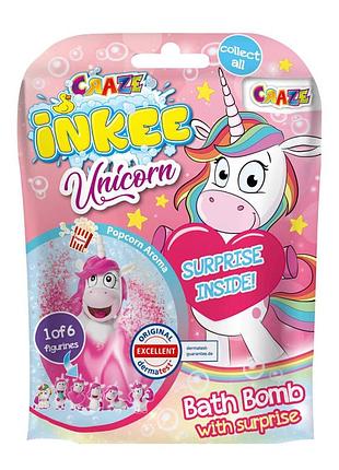 Ароматна бомбочка для ванни милі одноріжки inkee 18378 з іграшкою