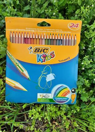 Олівці bic kids 24 кольору + в подарунок альбом
