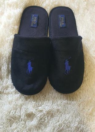 Мужские домашние тапочки polo ralph lauren klarence, размер 42 (27.5 см)