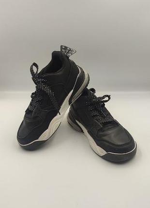 🏀 kids urban basketball style sneakers 'black/white' — ефектні дитячі/підліткові кросівки в культовому баскетбольному стилі 34 розмір