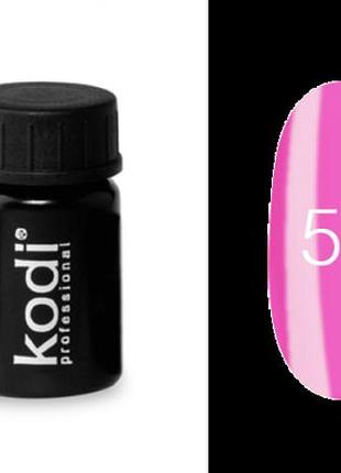 Кольорова гель фарба для дизайну нігтів kodi professional №51 яскравий рожевий, 4мл (старий дизайн)