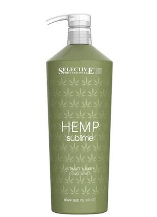 Кондиционер selective hemp увлажняющий для сухих ослабленных волос , 1000 мл