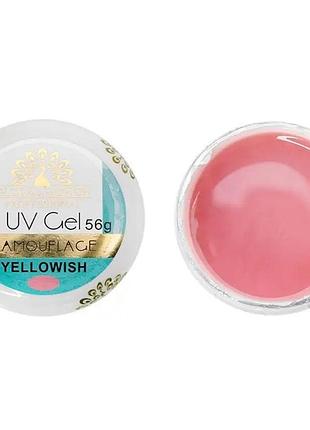Гель для наращивания ногтей, камуфляж, global fashion yellowish, 56 г