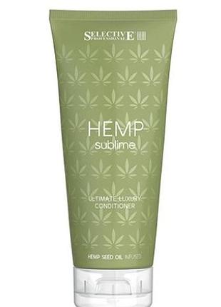 Кондиционер увлажняющий для сухих, ослабленных волос selective hemp, 200 мл