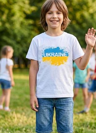 Біла футболка для хлопчика 10 років 🔹 розмір 140-146