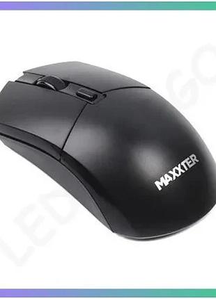 Бездротова миша maxxter чорна 4 кнопки оптична 1600 dpi usb для комп'ютера ноутбука