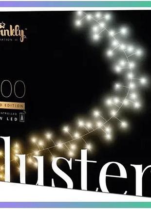 Гирлянда smart led twinkly cluster aww 400 gen ii ip44 черный кабель для праздничного декора