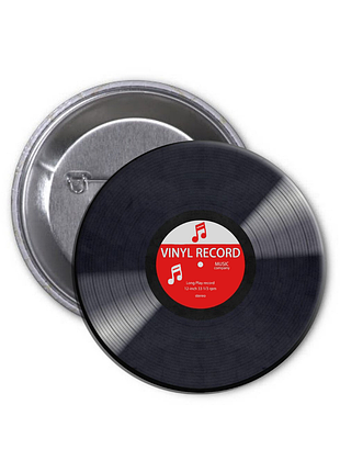 Значок retro vinyl record | вінілова платівка вініл (01)