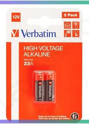 Батарейки лужні verbatim 23af 12v 2 шт для побутових приладів елементи живлення