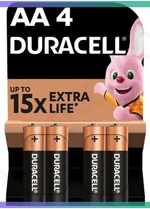 Батарейки duracell aa 1,5v 4 шт елементи живлення для побутових приладів батарейки для електроніки