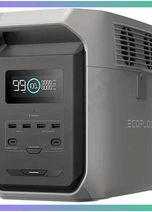Зарядна станція ecoflow delta 3 1500 сірий потужна портативна електростанція для подорожей і кемпінгу