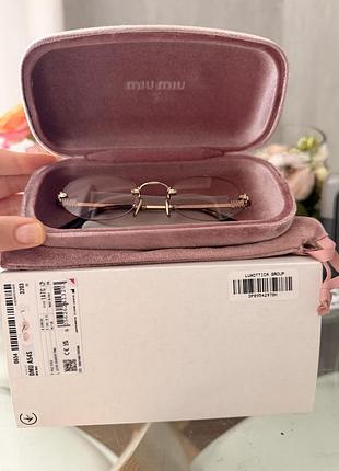 Сонцезахисні окуляри miu miu a54s zvn700 clear gradient pink