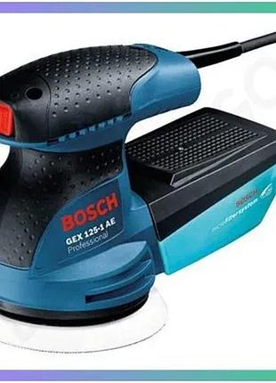 Шліфувальна машина bosch gex 125-1 синя ексцентрикова шліфмашина для шліфування деревини та металу