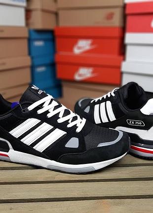 Adidas zx 750 большая черные с белым