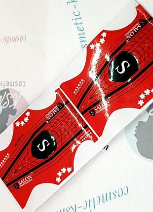 Формы для наращивания ногтей salon sp-0412 красный стилет двухстор.s 10шт