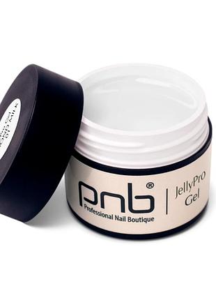 Камуфлирующий моделирующий гель-желе натурального оттенка uv/led pnb jellypro gel 01 almond milk 50 мл