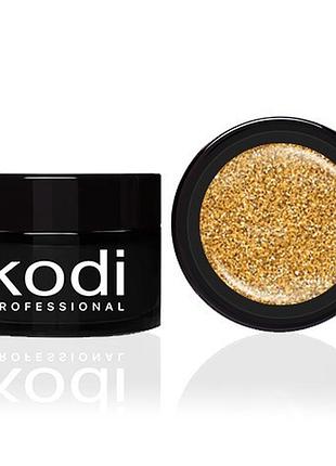 Цветная гель краска для дизайна ногтей kodi professional №26 золотистый, 4мл