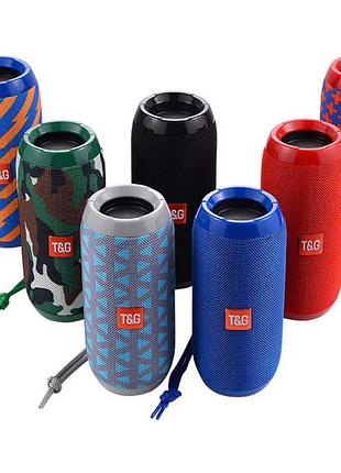 Портативна стереоколонка bluetooth t&g tg117 для відпочинку ∙ бездротова водостійка bluetooth-колонка tg-117 для дому