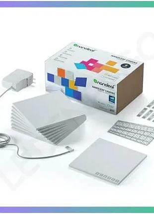 Комплект умных световых панелей nanoleaf canvas smarter kit 9 шт для освещения интерьера дизайнерские панели