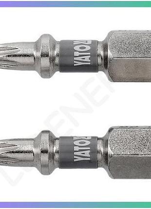 Отверточная насадка yato torx t15 х 25 мм никель 1/4 2 шт для ремонта и монтажа инструментов