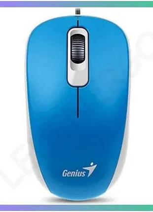 Миша genius dx-110 blue проводна комп'ютерна миша для пк та ноутбуків синя