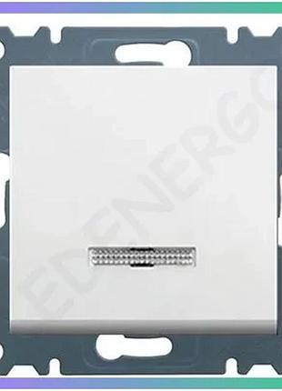 Вимикач hager lumina-2 wl0110 білий настінний електричний вимикач для освітлення