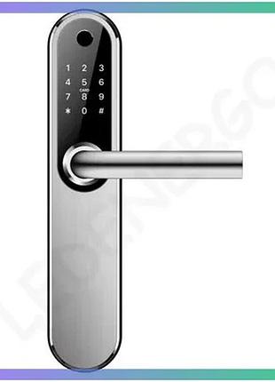 Розумний біометричний замок seven lock sl-7768bf срібний електронний замок для дверей з відбитком пальця