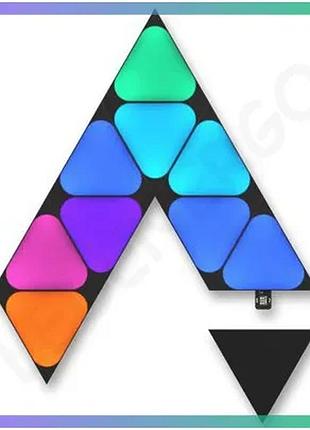 Дополнительные панели nanoleaf shapes ultra black mini triangles 10 шт для освещения apple homekit