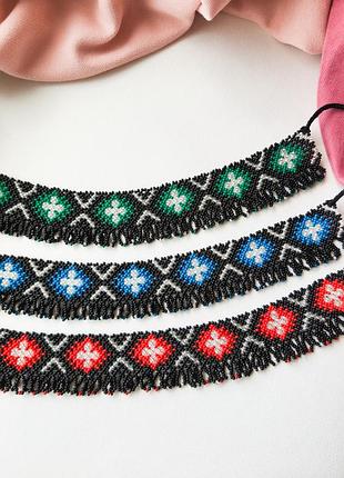 Силочки из бисера, ручная работа, подарок, колье