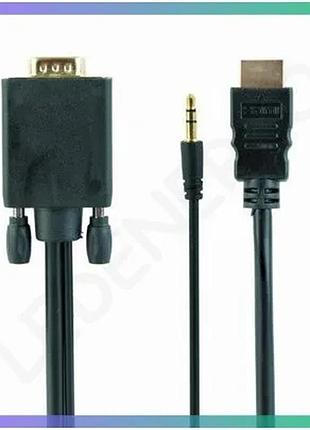Адаптер cablexpert hdmi to vga 3 м перехідник для підключення до монітора та відео