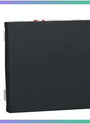 Вимикач кнопковий schneider electric unica new anthracite для світла чорний дизайнерський
