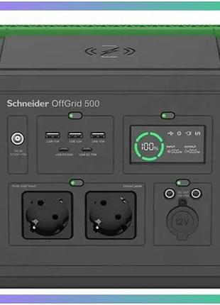 Зарядна станція schneider electric 500 517wh портативний акумулятор для електроніки та гаджетів