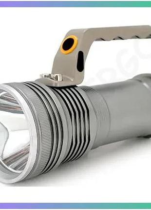 Ліхтар voltronic glh-3405 1led t6 10w 3 режими для кемпінгу та туризму водостійкий ip40 сріблястий