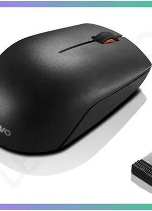 Бездротова миша lenovo 300 compact чорна комп'ютерна миша для роботи та навчання