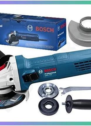 Кутова шліфувальна машина bosch gws 750-125 професійна болгарка для обробки металу та каменю